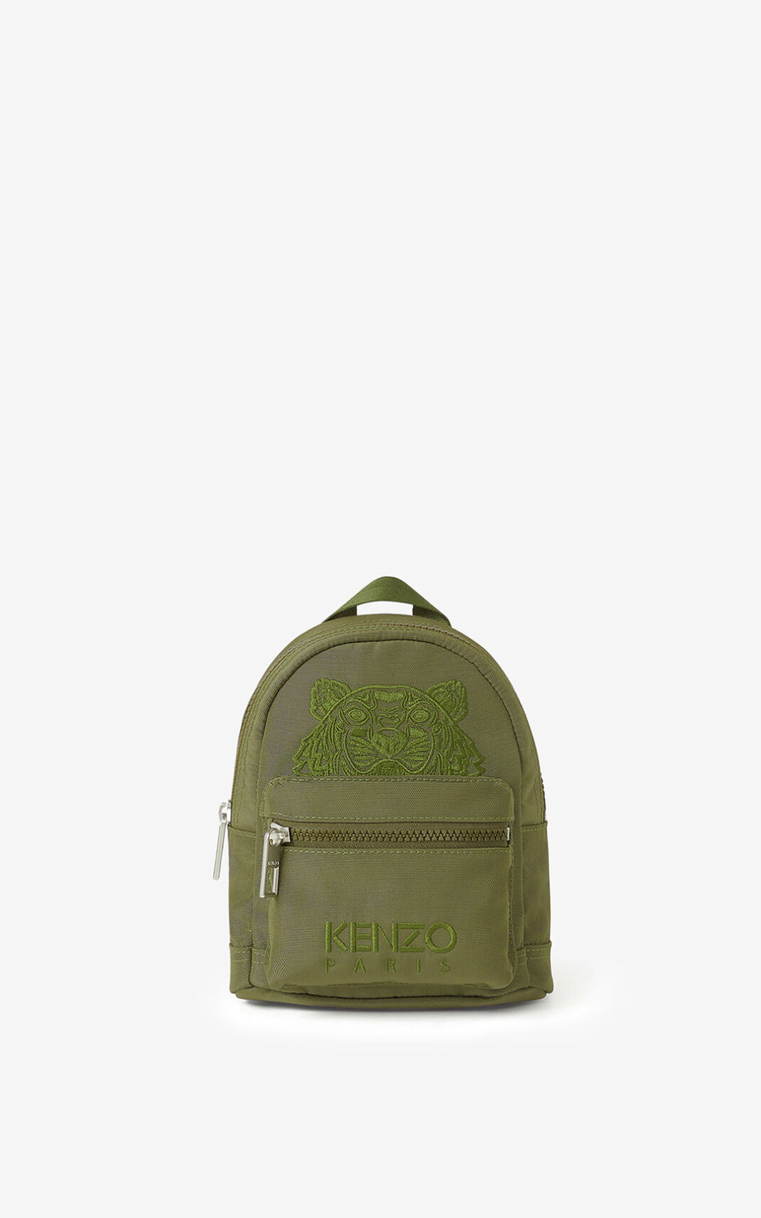 Kenzo Mini Lona Kampus Tiger Mochila Mujer Verde Oliva | 8374652-UO